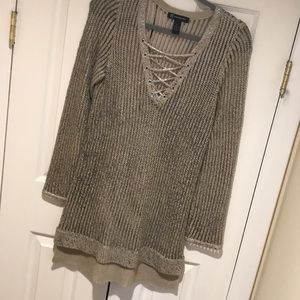 Tunic sweater - sheer knit with lurex sparkle